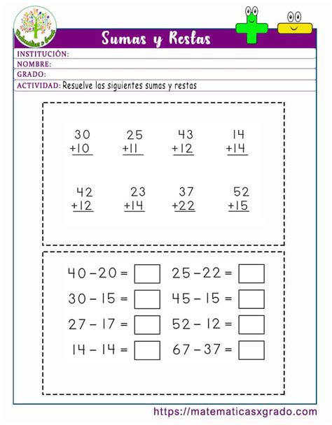 Sumas Y Restas Para Primer Grado Para Imprimir 10626 The Best Porn