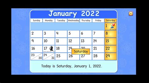 Starfall Calendar January 2022 YouTube