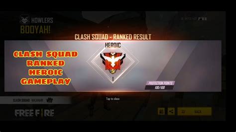 Clash Squad Ranked Heroic 1 Free Fire Best Gameplay Only