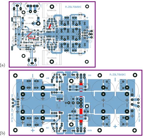 Pcb Layout Design A Board With A Preliminary Amplifier System And Download Scientific