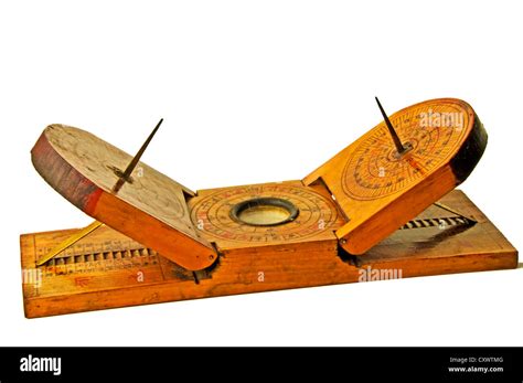 Chinese Antique Compass With A Sundial Stock Photo Alamy