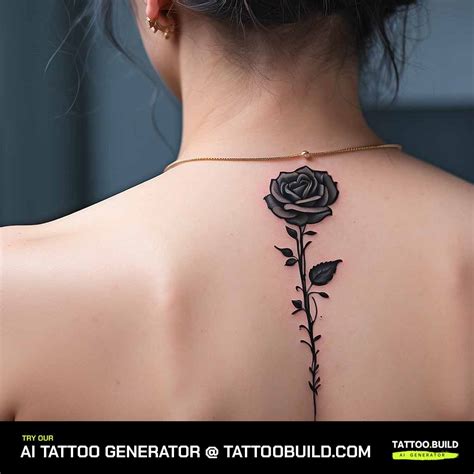 Black Rose Spine Tattoo Tattoo Build