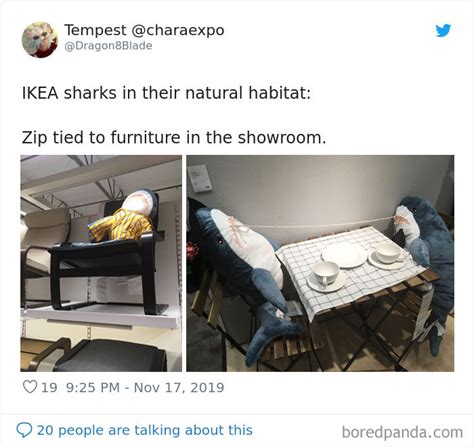 People Are Spotting Shark Plushies Doing Human Things In Ikea And Its