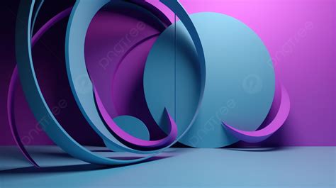 Minimalist Purple And Blue Abstract Background In 3d Render Minimal