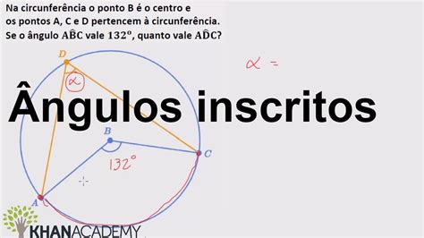 Ângulos Inscritos Circunferencias Matemática Khan Academy Youtube