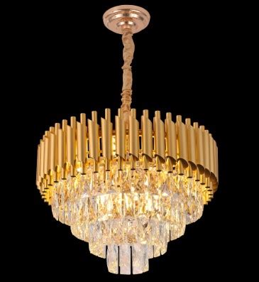 Lustre Dourado Cristais Transparente 50cm 8E14 Paris Luz Loja