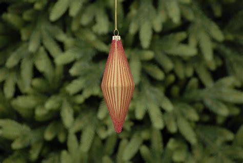 Red And Gold Glitter Diamond Bauble The Olde Christmas Shoppe