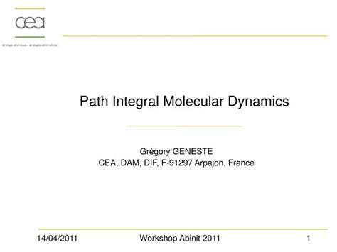 Ppt Path Integral Molecular Dynamics Powerpoint Presentation Free