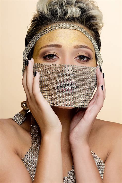 Dramatic Diamond Mask Head Band