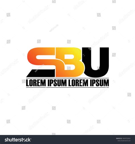 Sbu Letter Monogram Logo Design Vector Stock Vector Royalty Free