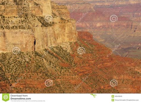 Early Morning Light On Eroded Ridges Above The Colorado River Stock