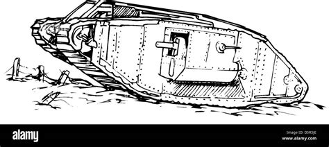 Coloring Page World War 1 Tanks