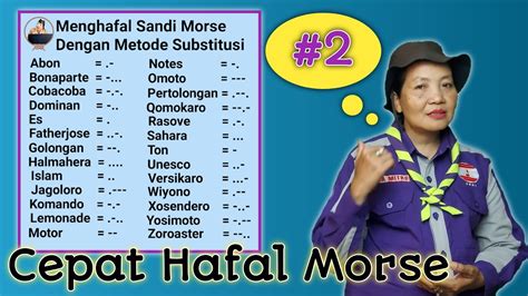 Cara Menghafal Morse Dengan Metode Substitusi YouTube