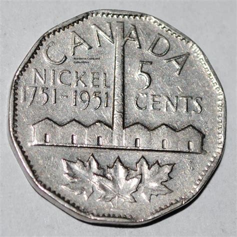 Canada 1951 Commemorative 5 Cents George VI Canadian Nickel Etsy