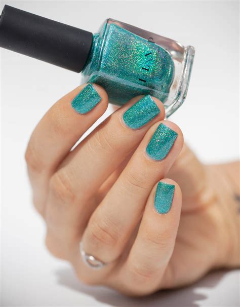 Beach House Aqua Blue Holographic Nail Polish By Ilnp