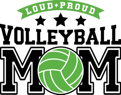 Loud Proud Volleyball Mom Free Svg File For Members Sweatshirt Design For Volleyball Lover Mom