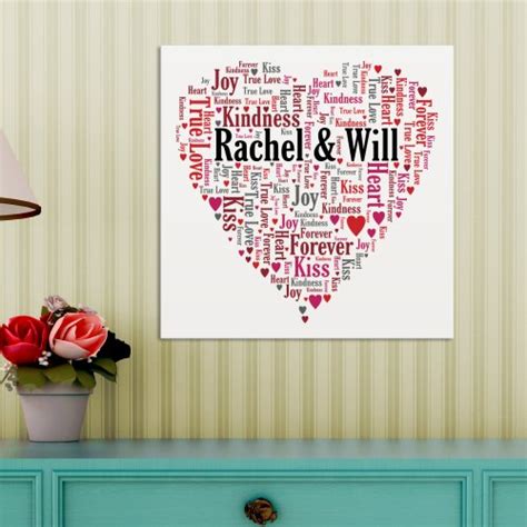 Couples Love Word-Art Canvas | GiftsForYouNow