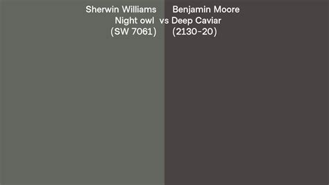 Sherwin Williams Night Owl Sw Vs Benjamin Moore Deep Caviar