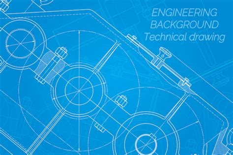 Premium Vector | Mechanical engineering drawings