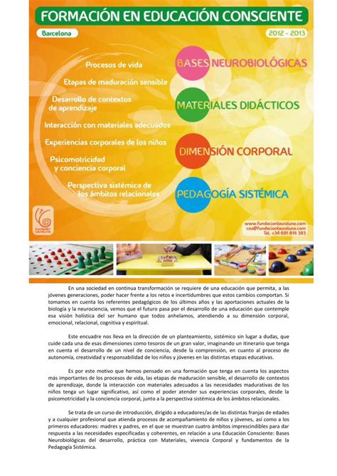 Pdf Formaci N Educaci N Consciente Psicomotricidad Y La