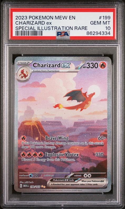 2023 Pokemon Mew En 151 199 Charizard Ex Special Illustration Rare Psa