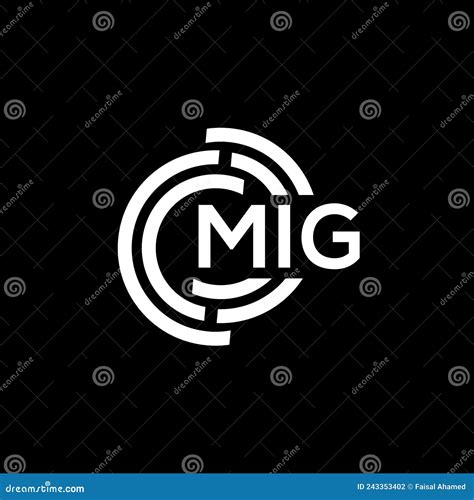 Mig Letter Logo Design Mig Monogram Initials Letter Logo Concept Stock