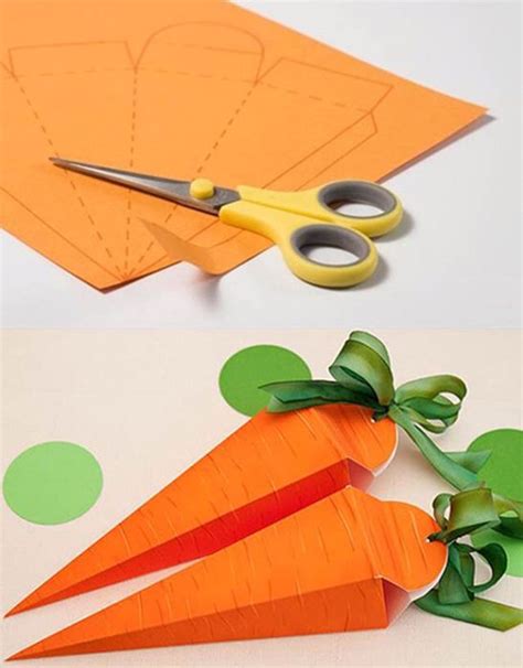 The Carrots Are Cut Out And Ready To Be Made Into Paper Decorations For