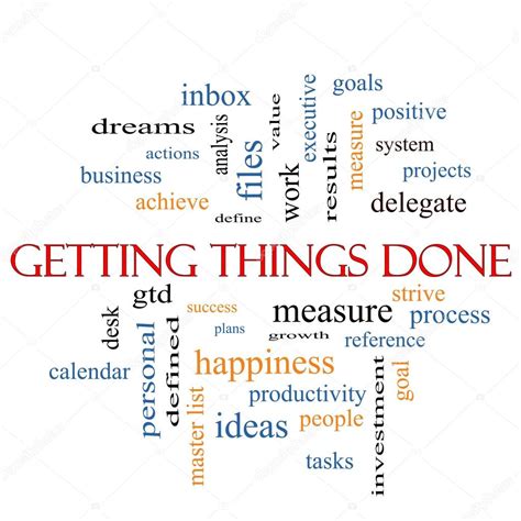 Getting Things Done Word Cloud Concept Stock Photo By Mybaitshop