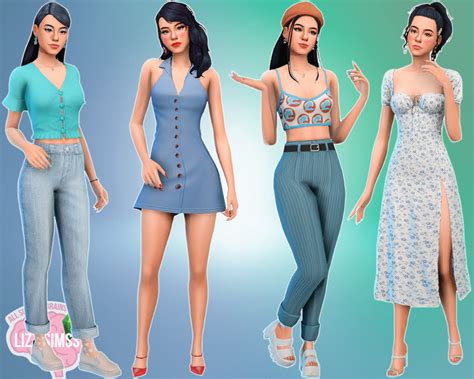 Sims Creations By Lizzisimss Sims Sims 4 Clothing Sims 4 Mods Clothes