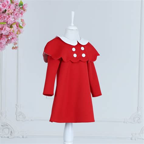 Red Toddler Girl Dress, Relaxed Fit Baby Girl Dress, Party Girl Dress ...