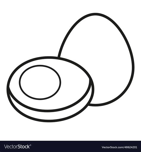 Black and white egg Royalty Free Vector Image - VectorStock