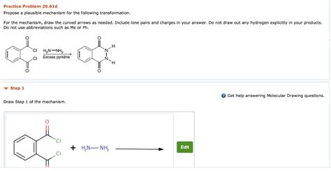 Solved Practice Problem 20 61d Propose A Plausible Mechanism Chegg