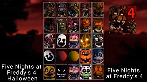 Ucn Fnaf 4 And The Halloween Roster Builder By Gameian361 On Deviantart