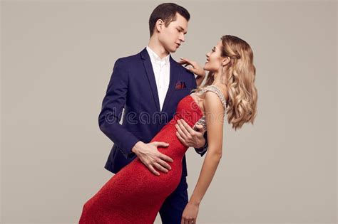 Sensual Beautiful Young Couple Dressed In Formal Clothes Stock Image Image Of Attractive Girl