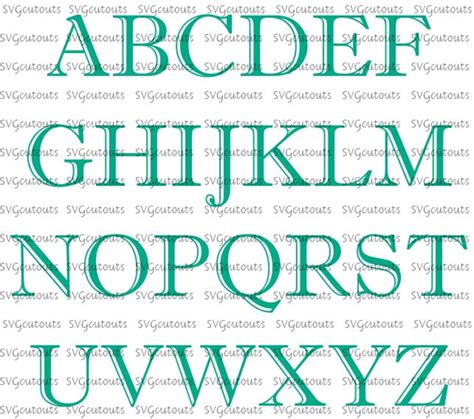 Decorative Block Monogram Alphabet Font Design SVG Eps Dxf - Etsy