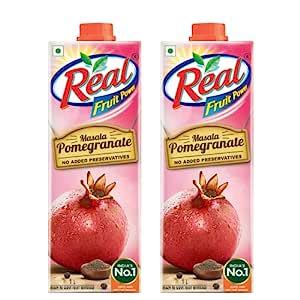 DABUR Real Fruit Juice Masala Pomegranate 1L Box Pack Of 2 Amazon