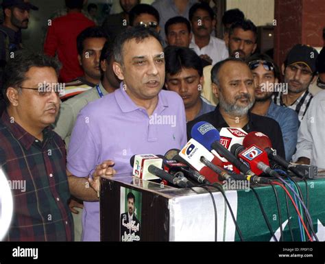 Former Muttahida Qaumi Movement Leader Raza Haroon Flanked By Waseem