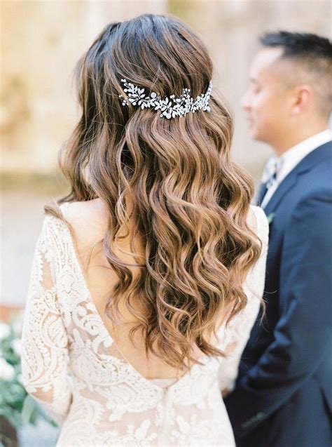 Loose Hairstyles Wedding Boho Bridal Back Headpiece Bohemian Headpiece Wedding Pearl Headband