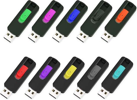 Raoyi 10 Pack 32gb Usb Flash Drives Slide Retractable