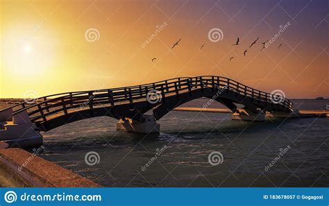 Wooden Bridge I Lefkada Island Stock Image Image Of Lefkada