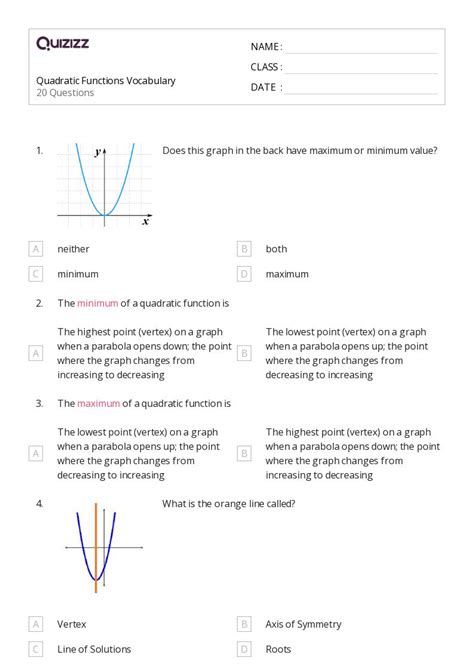 50+ Quadratic worksheets on Quizizz | Free & Printable