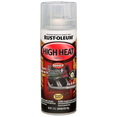 Rust Oleum Automotive 12 Oz High Heat Enamel Gloss Clear Spray Paint 6 Pack 260771 The Home