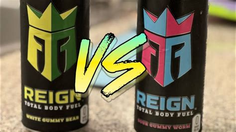 Reign Sour Gummy Worm Vs White Gummy Bear Energy Drink Battle Youtube