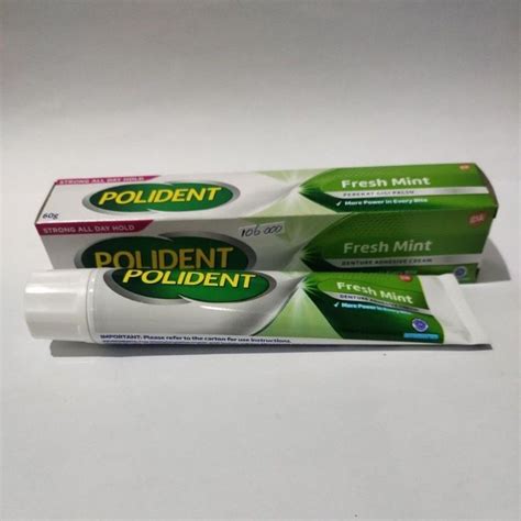 Jual Polident Perekat Gigi Palsu Flavour Free Shopee Indonesia