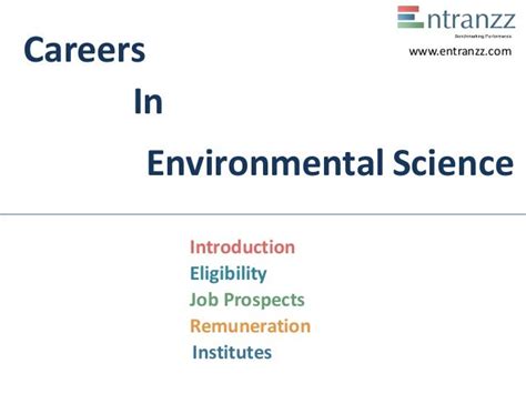 Careers in environmental science