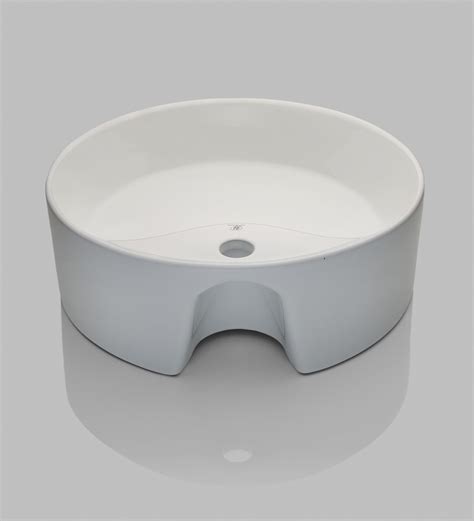 Buy Round Shape Ceramic White Counter Top Wash Basin L W