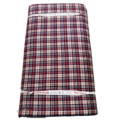 Twill Weave Woolen Shirting Fabric Multicolour Handwash At Rs