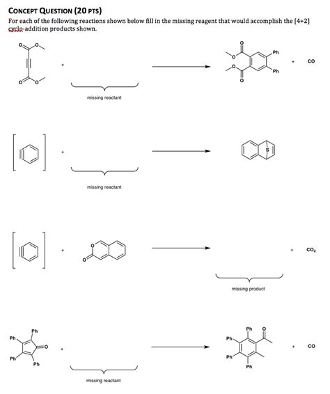 Solved For Each Of The Following Reactions Shown Below Fill Chegg