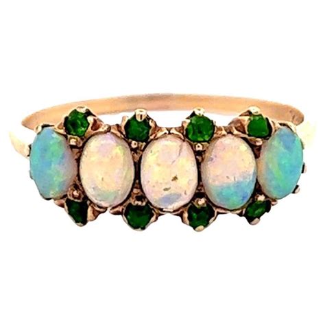 14k Yellow Gold Opal Diamond Ring For Sale At 1stDibs