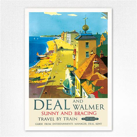 Deal And Walmer Poster Vintage Kent Travel Poster F Sherwin